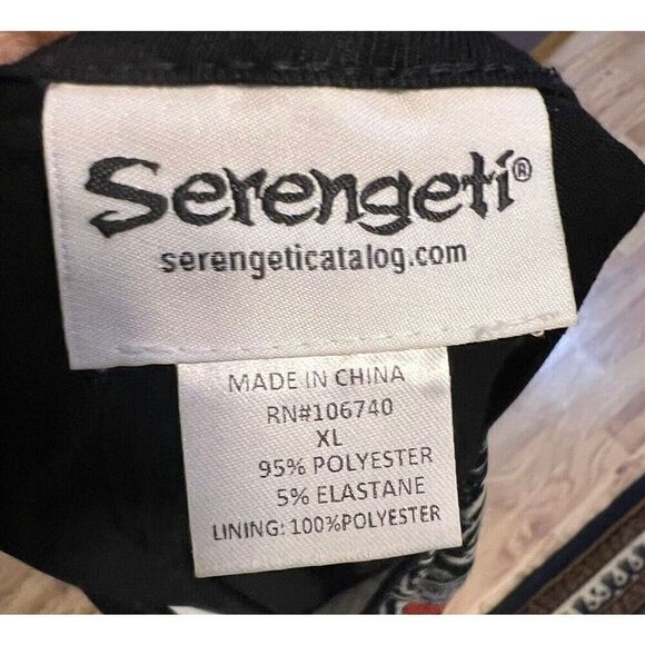 Serengeti Catalog Womens XL Tunic Top Mixed Media Black Red Accents Asymmetrical - Picture 8 of 8